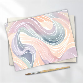 Postal Patrón de remolino pastel | Acuarela Ligera Colori