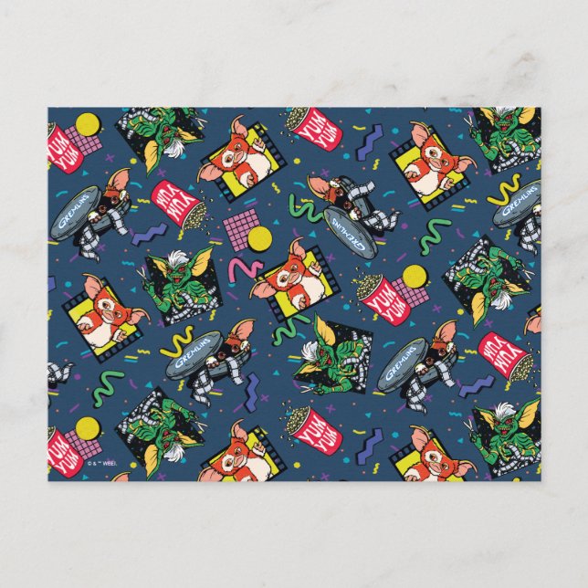 Postal Patrón de Retrowave de los 80 de Gremlins™ (Anverso)