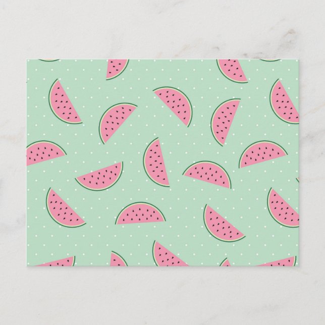 Postal Patrón de salpicadura de pintura de fruta tropical (Anverso)