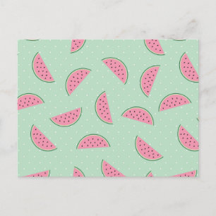 Postal Patrón de salpicadura de pintura de fruta tropical