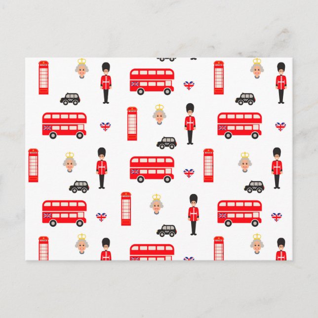 Postal Patrón de símbolos de Inglaterra (Anverso)