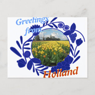 Postal Patrón de software Tulipa saludos desde Holanda