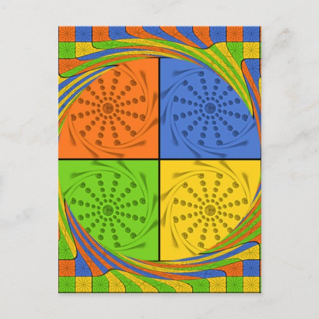 Postal Patrón de tejido conjunto sin soldadura egipcio (Anverso)