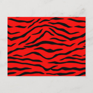 Postal Patrón de tigre rojo