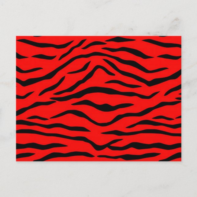 Postal Patrón de tigre rojo (Anverso)