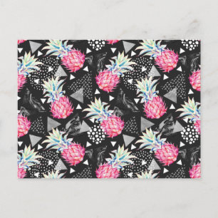 Postal Patrón de triángulo de piña texturizado