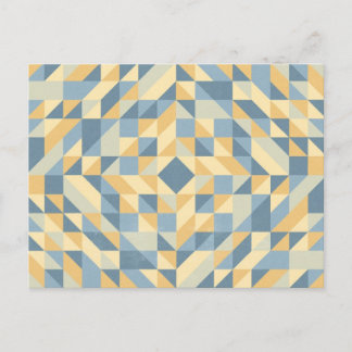 Postal Patrón de triángulo gris amarillo