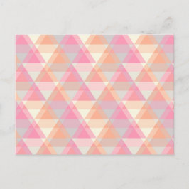 Postal Patrón de triángulo rosa moderno