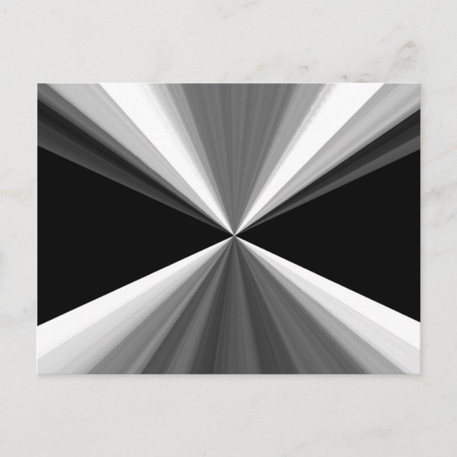 Postal Patrón de triángulos blancos negros abstractos mod (Anverso)
