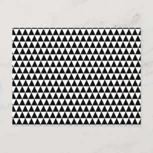 Postal Patrón de triángulos geométricos modernos en blanc