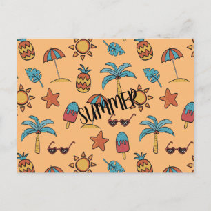 Postal Patrón de verano personalizar