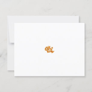 Postal Patrón decorativo naranja y blanco estilizado