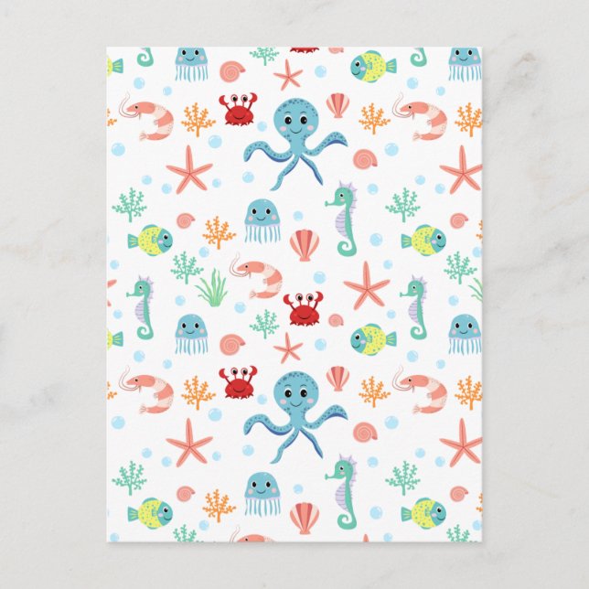 Postal Patrón del mundo marino (Anverso)