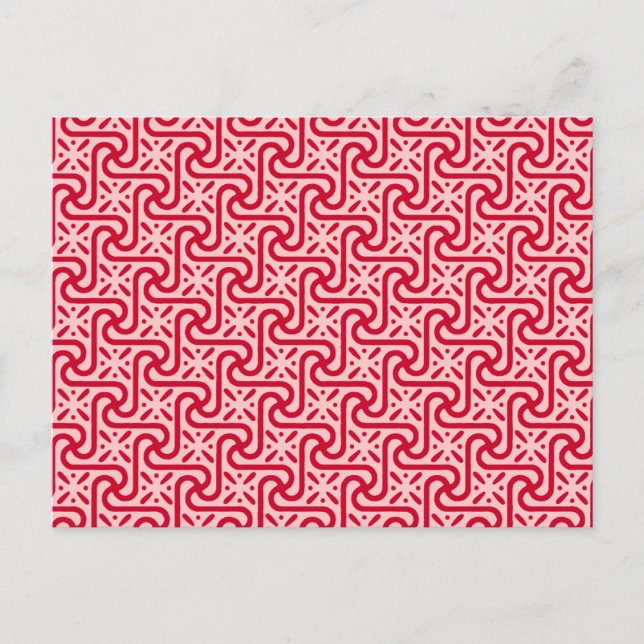 Postal Patrón egipcio de tejas, profundo y rosa claro (Anverso)