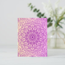 Patrón elegante de Mandala de gradiente morado