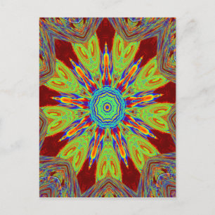 Postal Patrón étnico africano asiático europeo