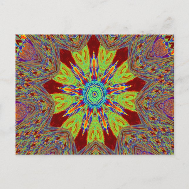 Postal Patrón étnico asiático-africano (Anverso)