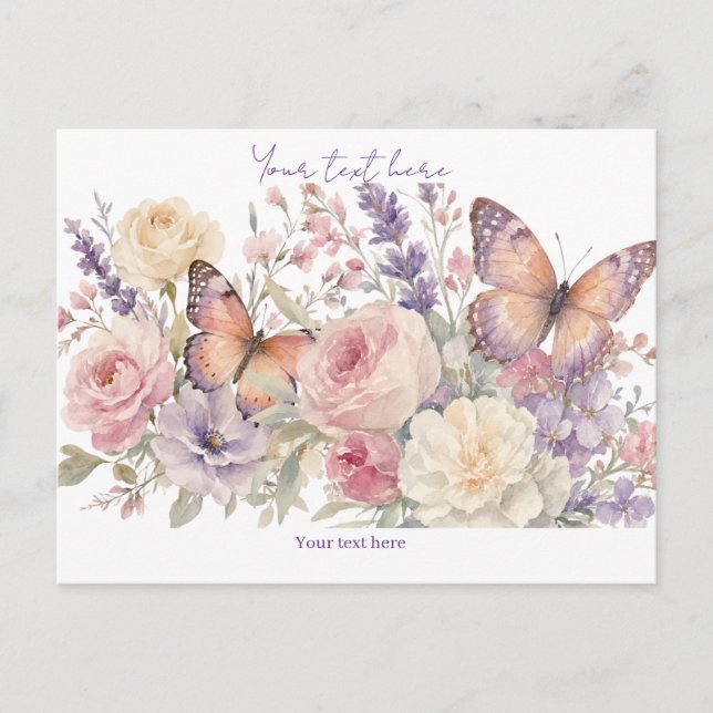 Postal patrón floral (Anverso)
