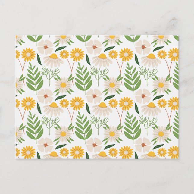 Postal Patrón floral (Anverso)