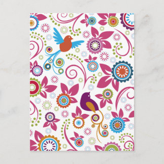 Postal Patrón floral
