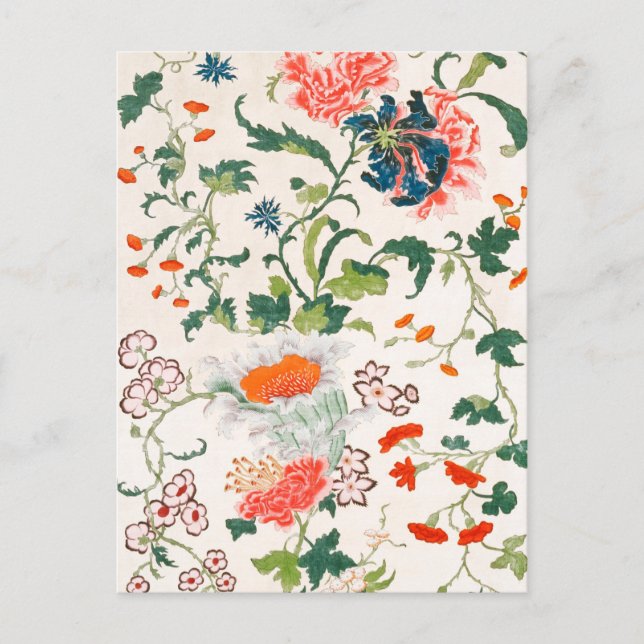 Postal Patrón floral chino a mediados del siglo XVIII (Anverso)