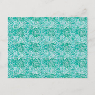 Postal patrón floral dahila grace