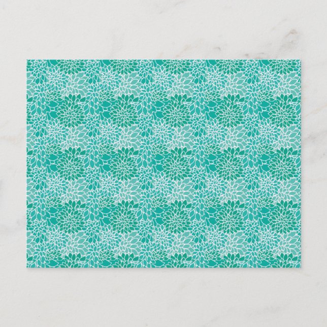 Postal patrón floral dahila grace (Anverso)