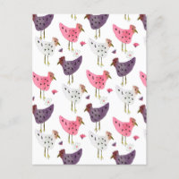 Patrón floral de gallo de agua