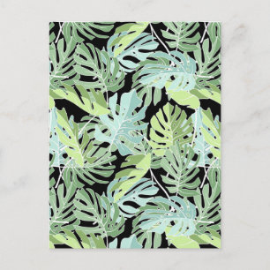 Postal Patrón floral de la jungla 2