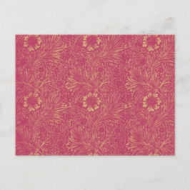 Postal Patrón floral de neón rosa claro amarillo pálido