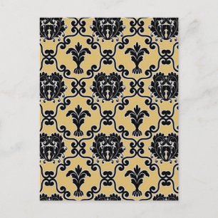 Postal Patrón floral de papel pintado de paisley Damask v