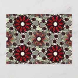 Postal Patrón floral decorativo