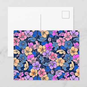 Postal Patrón floral estilístico 46