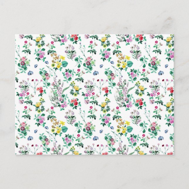 Postal Patrón floral ligero (Anverso)