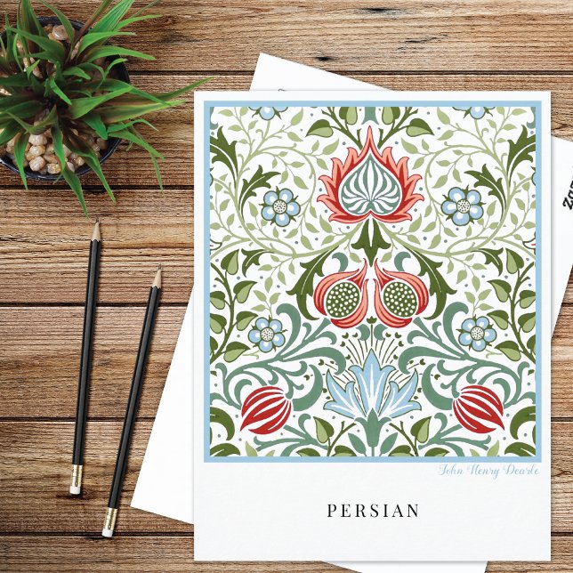 Postal Patrón floral persa Henry Dearle Postcard (Subido por el creador)