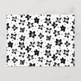 Postal Patrón floral reconstruido - Gótico acromático