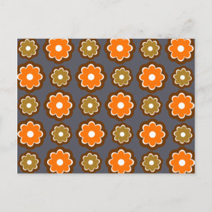 Postal Patrón floral retro