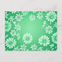 Patrón floral sobre fondo verde