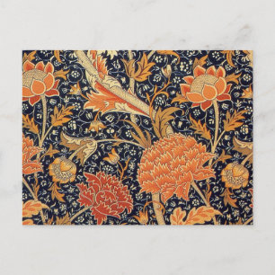 Postal Patrón floral vintage de William Morris Cray