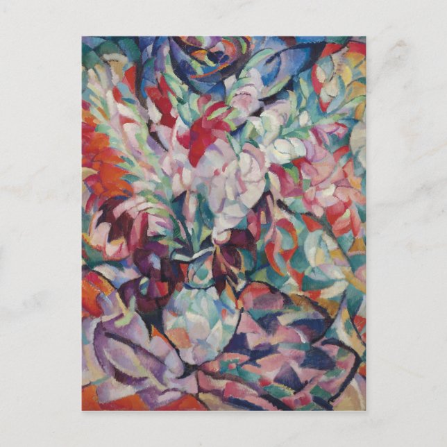 Postal Patrón floral vintage Gladiolus (Anverso)