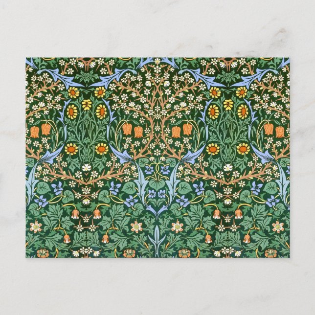 Postal Patrón floral vintage William Morris (Anverso)