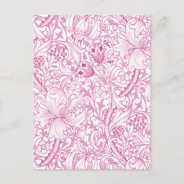 Postal Patrón floral William Morris Golden Lily (Anverso)