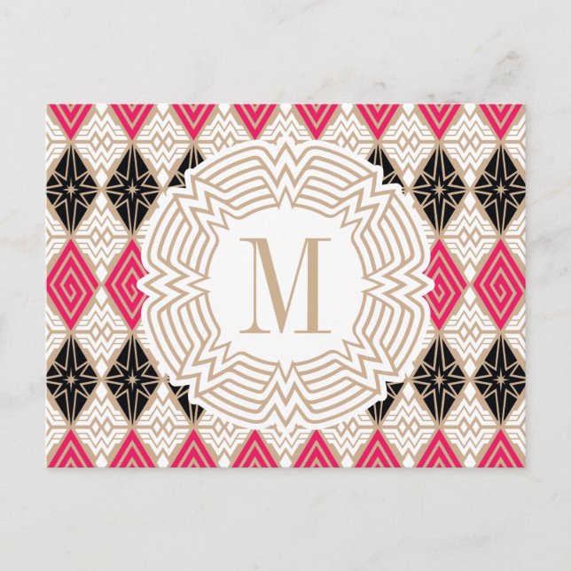 Postal Patrón griego de mujer maravilla (Anverso)