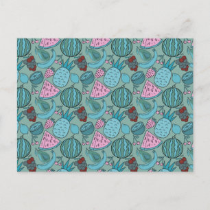 Postal Patrón ininterrumpido de frutas   Patrón de superf