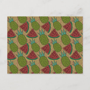 Postal Patrón ininterrumpido de frutas   Patrón de superf