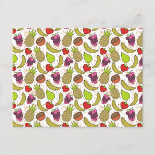 Postal Patrón ininterrumpido de frutas Patrón de superf