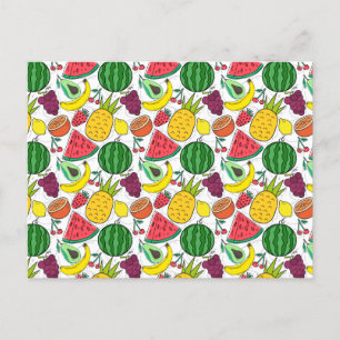 Postal Patrón ininterrumpido de frutas Patrón de superf
