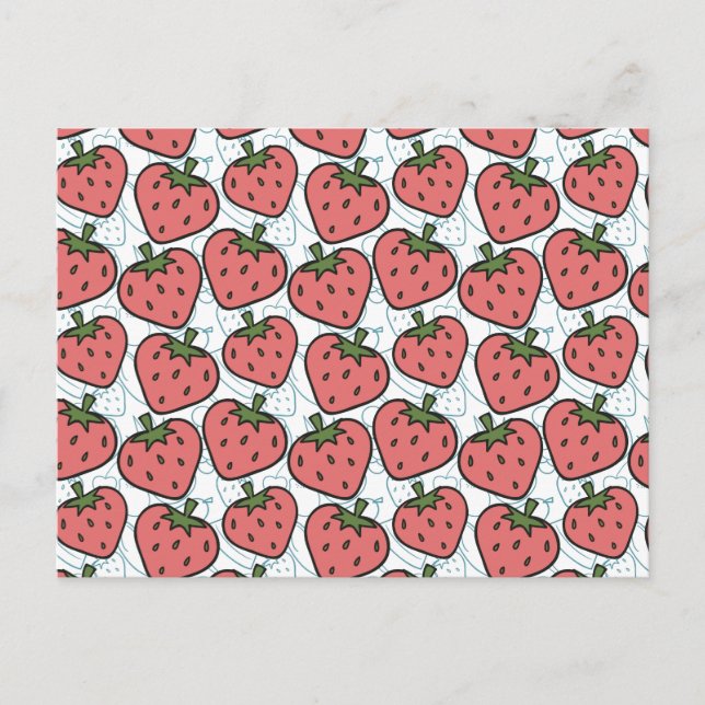 Postal Patrón ininterrumpido de frutas | Patrón de superf (Anverso)