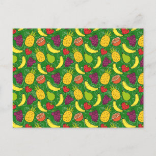 Postal Patrón ininterrumpido de frutas Patrón de superf