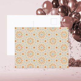 Postal Patrón inspirado en fuegos artificiales - Postcard